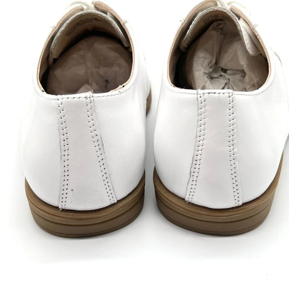 Florsheim Boys‎ Kids Size 1 1M Reveal White Leather Oxford Oxfords Dress Shoes